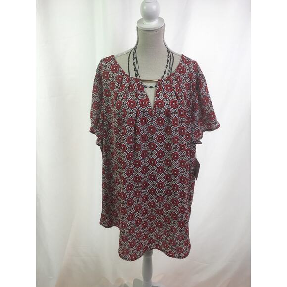 Liz Claiborne Career Blouse Rose Quartz Foulard XL - Picture 13 of 16